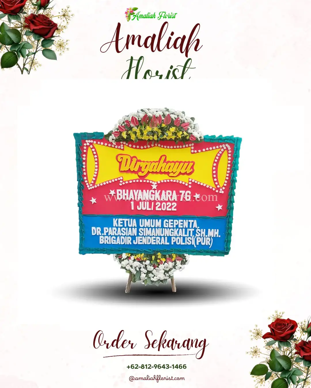 Papan Bunga HUT Ulang Tahun Ganggangpanjang